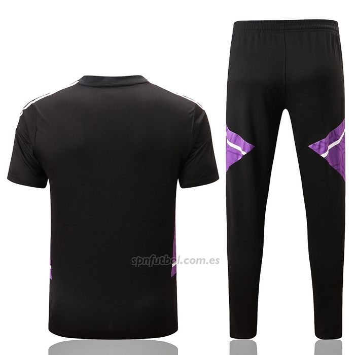 Chandal del Real Madrid Manga Corta 2022-2023 Negro y Purpura